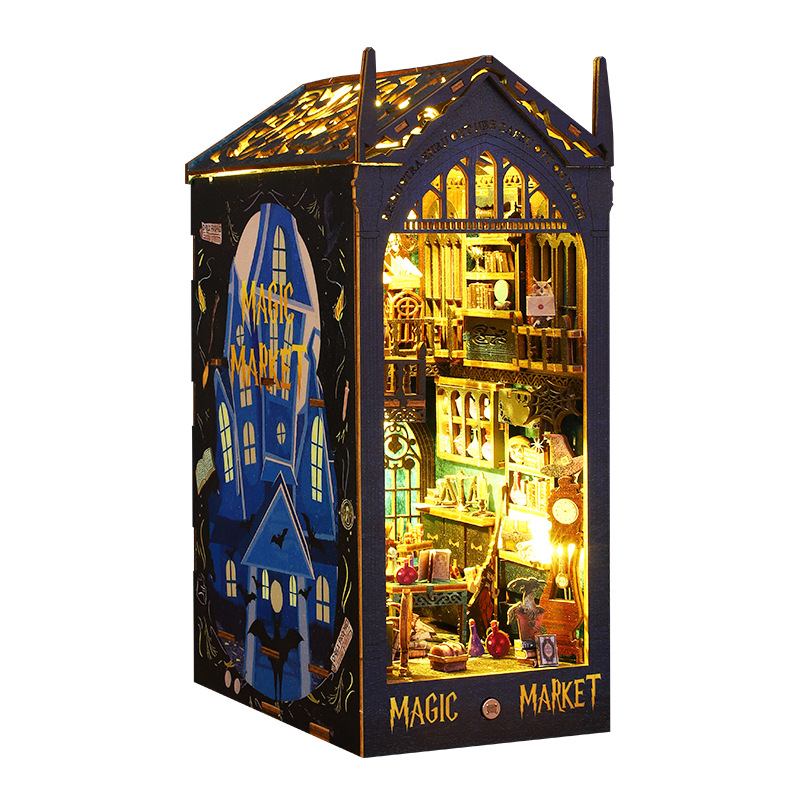 Handmade 3D Cottage Book Stand | Cozy Bookshelf Display