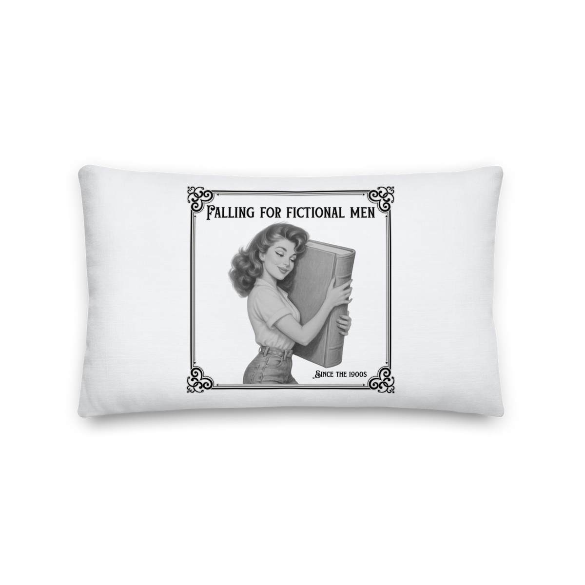 Falling for Fictional Men Bookish Pillow | Reader Decor