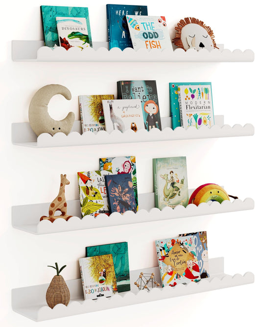 23-Inch Acrylic Floating Bookshelves | Kids Wall Book Display