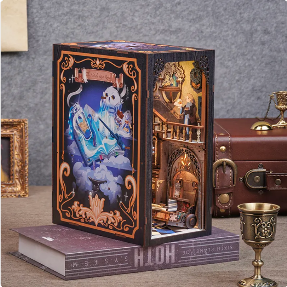Garden House Book Nook Kit | DIY Miniature Bookshelf Decor