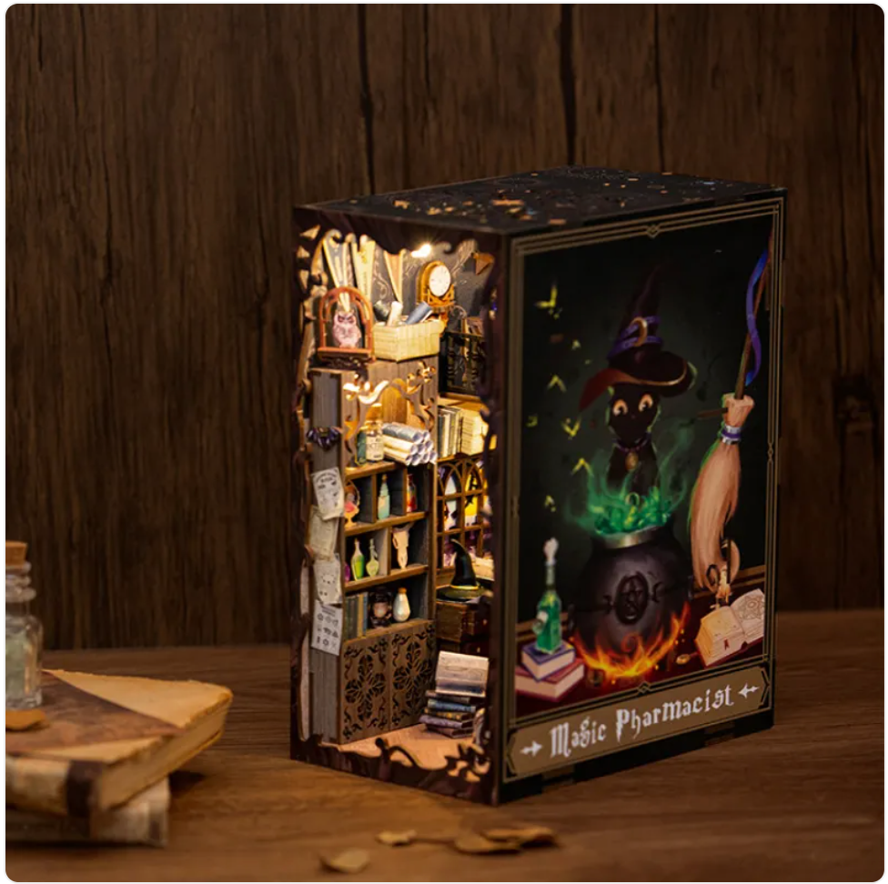 Garden House Book Nook Kit | DIY Miniature Bookshelf Decor