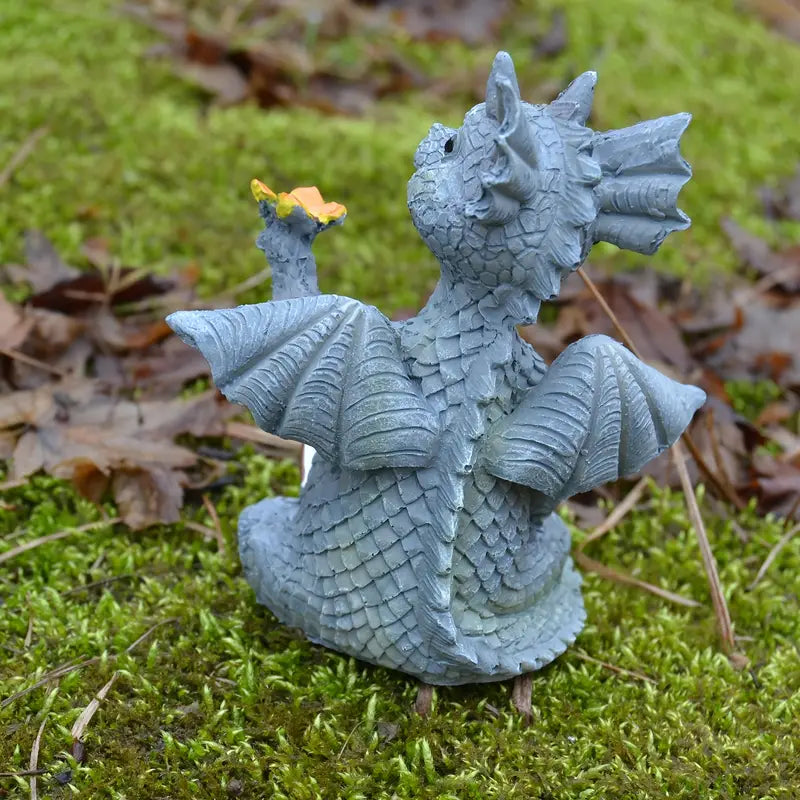 Dragon Book Sculpture | Cute Fantasy Bookshelf Decor