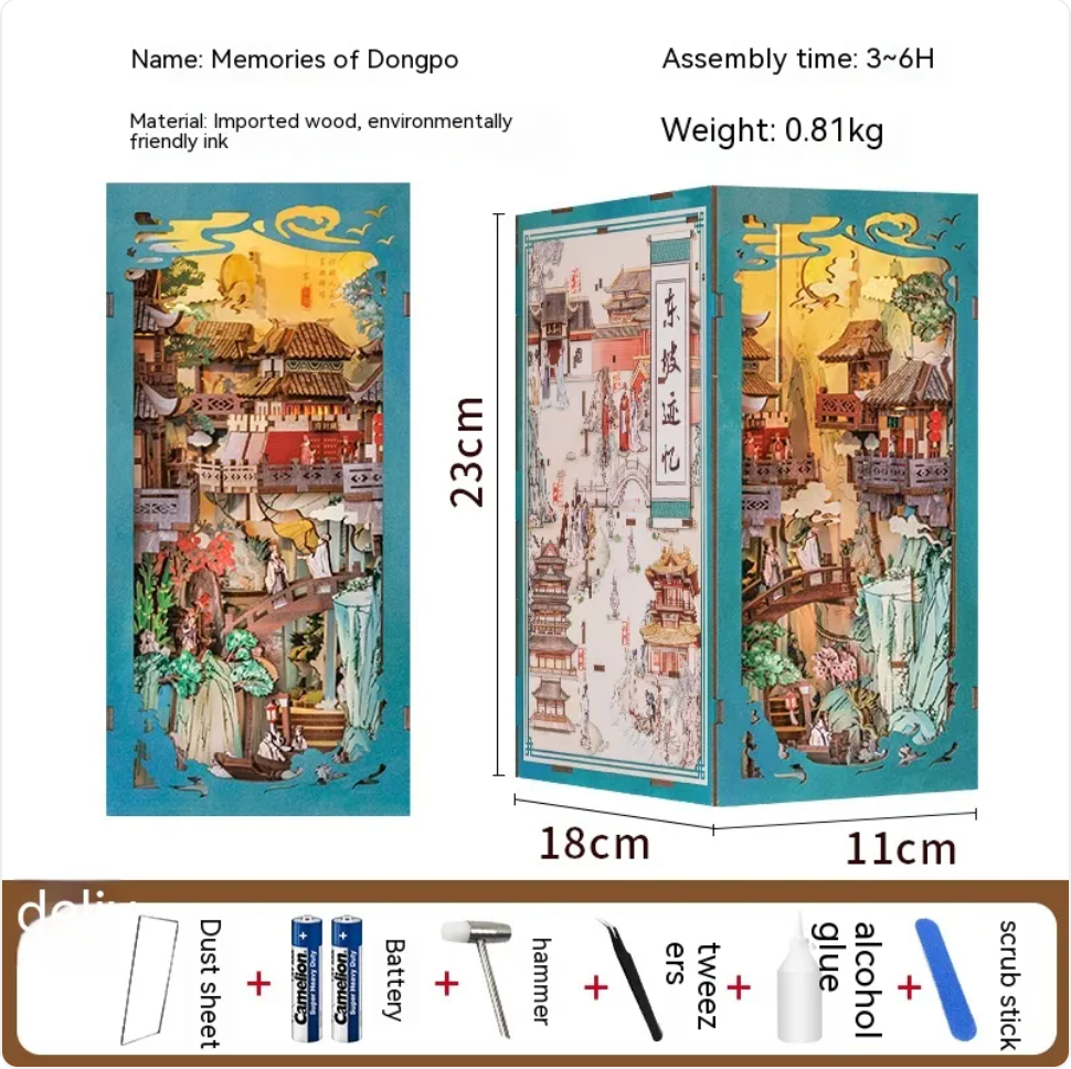 Garden House Book Nook Kit | DIY Miniature Bookshelf Decor