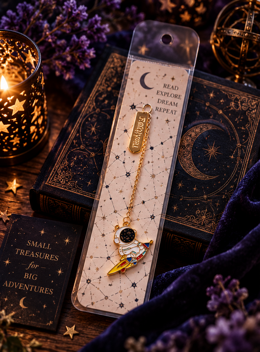 Astronaut Bookmark – Metal Space Bookmark for Book Lovers