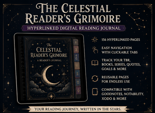 The Celestial Reader’s Grimoire | Hyperlinked Digital Reading Journal & Book Tracker