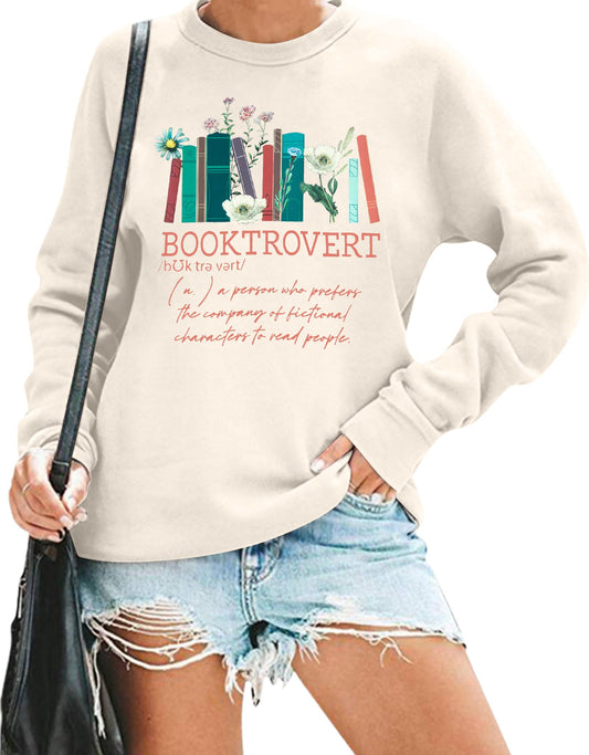 Book Lover Graphic Sweatshirt – Cozy Bookworm Pullover