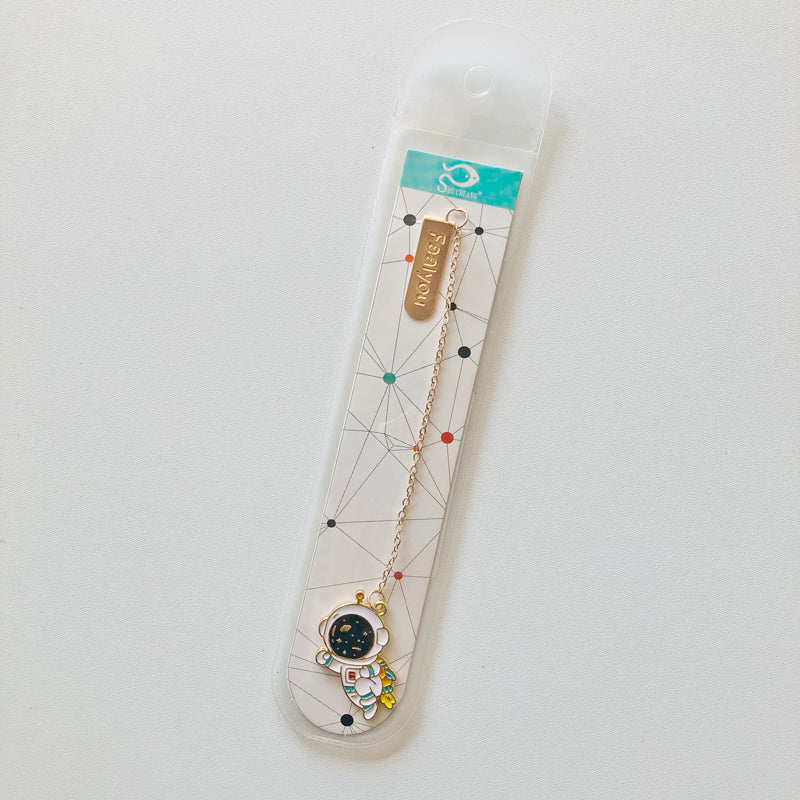 Astronaut Bookmark – Metal Space Bookmark for Book Lovers