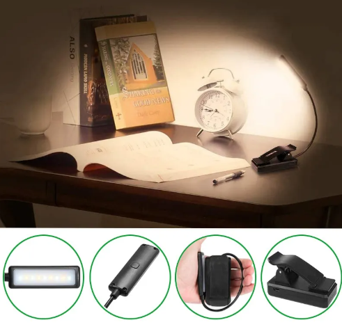 Adjustable Book Clip Lamp – LED Reading Light for Books