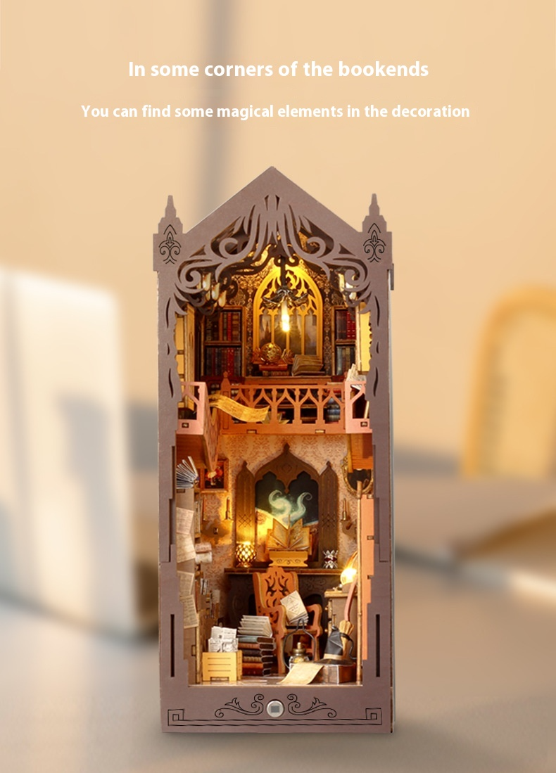Library Book Nook | Miniature Bookshelf Insert Decor