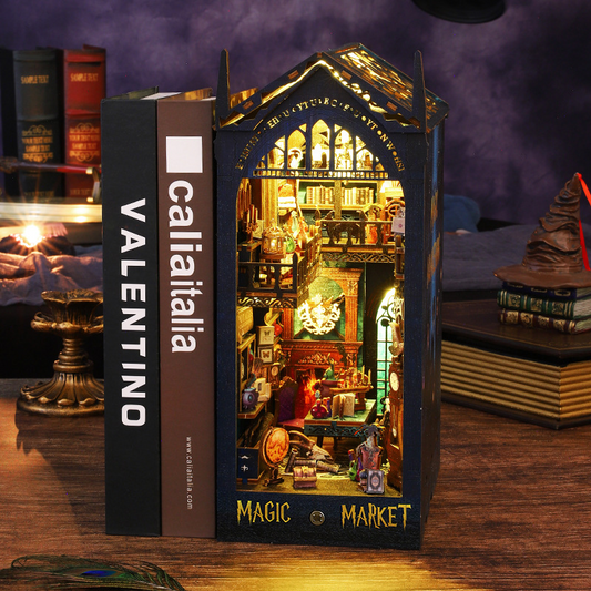 Handmade 3D Cottage Book Stand | Cozy Bookshelf Display
