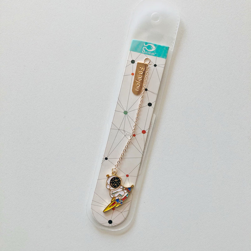 Astronaut Bookmark – Metal Space Bookmark for Book Lovers