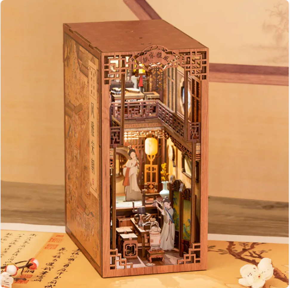 Garden House Book Nook Kit | DIY Miniature Bookshelf Decor