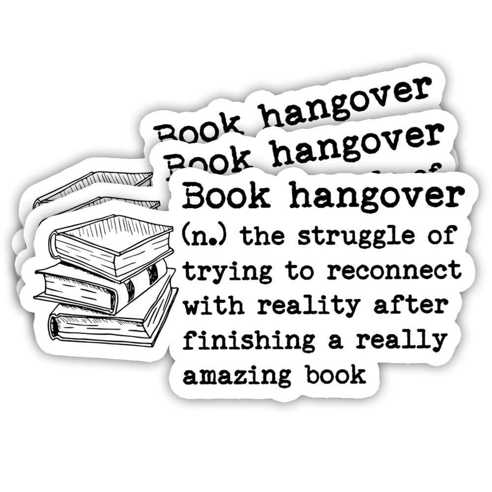 Book Hangover Sticker – Funny Book Lover Vinyl Sticker