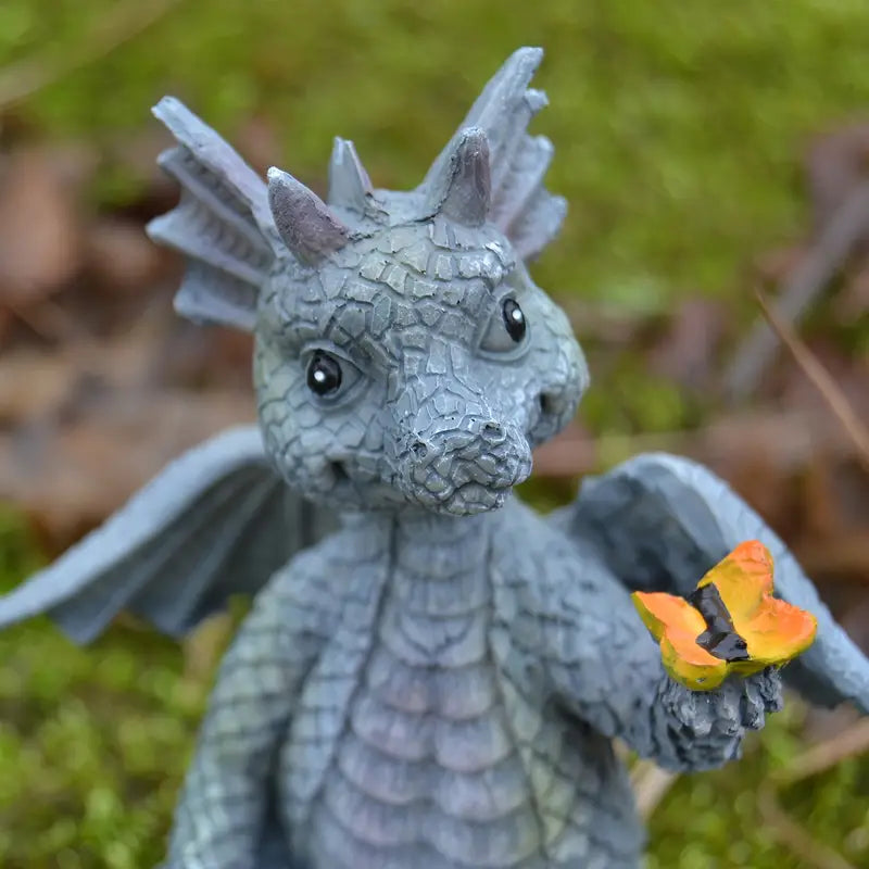 Dragon Book Sculpture | Cute Fantasy Bookshelf Decor