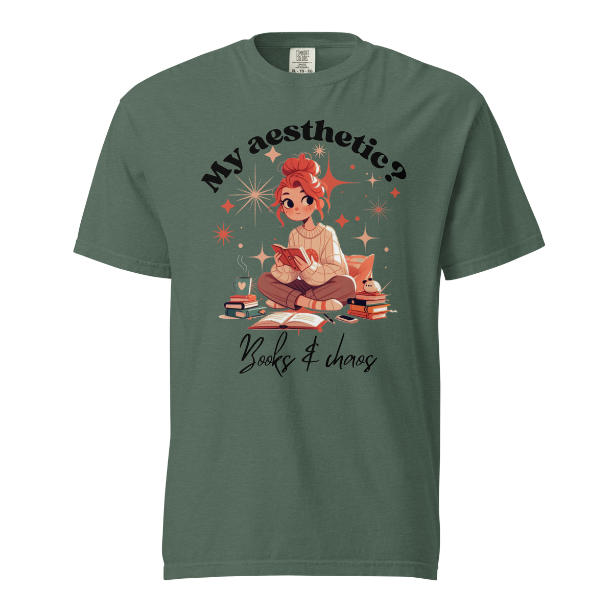 Books & Chaos Bookish T-Shirt | Comfort Colors Tee