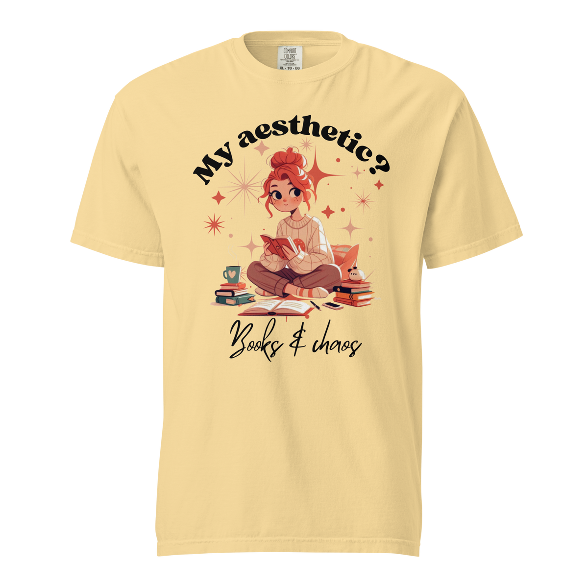 Books & Chaos Bookish T-Shirt | Comfort Colors Tee