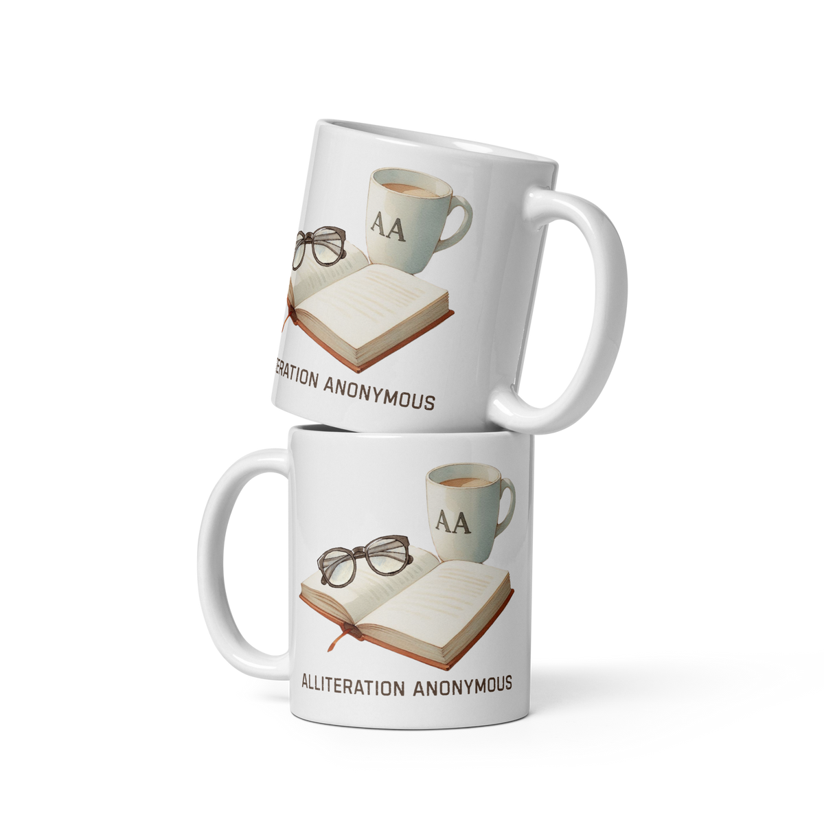 Alliteration Anonymous Bookish Mug | Reader Coffee Mug