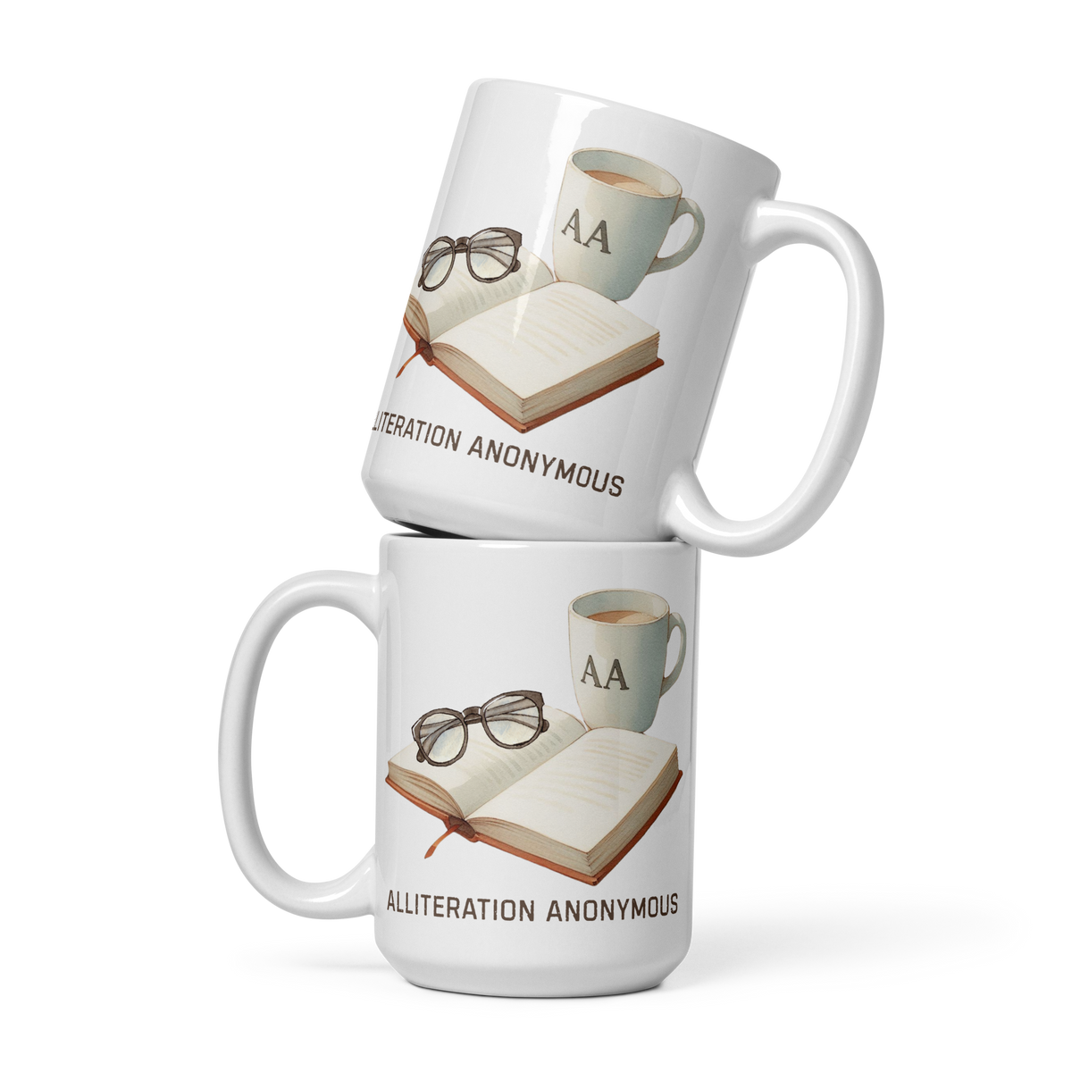 Alliteration Anonymous Bookish Mug | Reader Coffee Mug